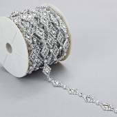 Decostar™ Diamond Shaped Rhinestone Trimming - 20mm x 15 Yards - 12 Rolls 