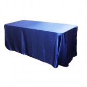 Sleek Satin Tablecloth 90"x132" Rectangular - Royal Blue