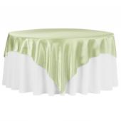 Sleek Satin Tablecloths 90" Square - Sage Green