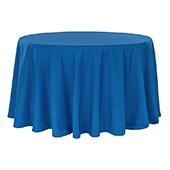 108" Round 200 GSM Polyester Tablecloth - Royal Blue