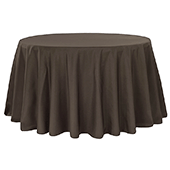 108" Round 200 GSM Polyester Tablecloth - Chocolate Brown