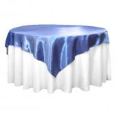 Sleek Satin Tablecloths 72" Square - Cornflower/Serenity