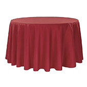 120" Round 200 GSM Polyester Tablecloth - Apple Red