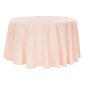 120" Round 200 GSM Polyester Tablecloth - Blush