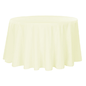 120" Round 200 GSM Polyester Tablecloth - Ivory