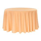120" Round 200 GSM Polyester Tablecloth - Peach