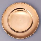 Decostar™ Plastic Charger Plate 13" - Shiny Foil Finish - Gold - 24 Pieces