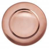 Plastic Charger Plate 13" - Rose Gold - 24 Pieces
