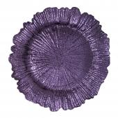 Plastic Reef Charger Plate 13" - Purple - 24 Pieces