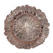 Plastic Reef Charger Plate 13" - Rose Gold - 24 Pieces