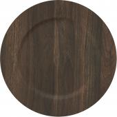 Faux Wood Plastic Charger Plate 13" - Brown - 24 Pieces
