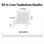 Trade Show Booth Package - 20 "In Line" Trade Show Booths