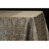 Sleek Satin Tablecloth 90"x132" Rectangular - Leopard Design