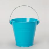 Decostar™ Metal Pail Bucket 5½ "- Turquoise - 12 Pieces