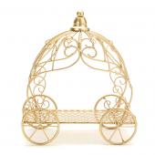 Decostar™ Metal Pumpkin Carriage - Gold