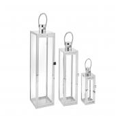 DECOSTAR™ 3 Piece Metal Lanterns Set - Silver