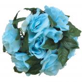 Decostar™Large Flower Candle Rings 9" - 12 Pieces - Blue