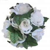 Decostar™Large Flower Candle Rings 9" - 12 Pieces - White