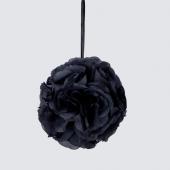 Decostar™ Rose Silk Flower Pomander Kissing Ball 6"  - 12 Pieces - Black