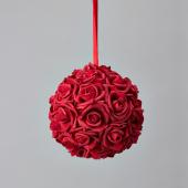 Decostar™ Foam Rose Ball 8"  - 12 Pieces - Red