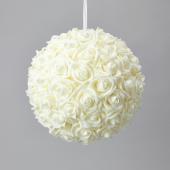 Decostar™ Foam Rose Ball 12"  - 6 Pieces - Ivory