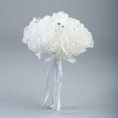 Decostar™ Foam Bouquet w/ Rhinestones White