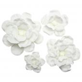 Decostar™ Foam Rose 4pc/set  -  White