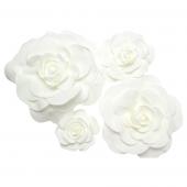 Decostar™ Foam Rose 19" 15" 10" 7½" - 4pc/set - White