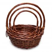 Decostar™ Wicker Baskets 3pc/set - Brown