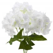 18" White Artificial Hydrangea Bouquet