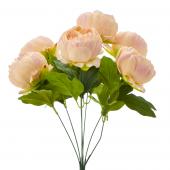 Artificial English Rose Bunch 18½" Blush