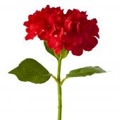 Artificial Hydrangea Stem - 14" Red