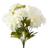 Artificial Dahlia Flower Bunch White