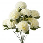 Artificial Hydrangea Flower Bunch - 20" Ivory