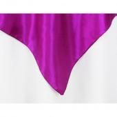 Sleek Satin Tablecloths 72" Square - Magenta Violet