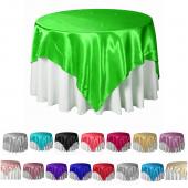 Bulk Economy Satin Overlay - 90" X 90" - 12 Pieces - Many Colors!