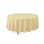 Economy Round Polyester Table Cover 90" - Ivory