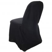 Economy Polyester Folding Chair Cover - Black