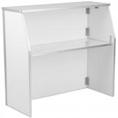 White Laminate Foldable Bar - 4'