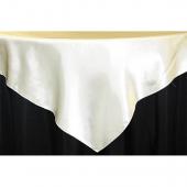 Sleek Satin Tablecloths 54" Square - Ivory