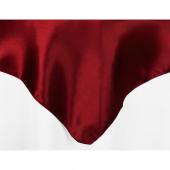 Sleek Satin Tablecloths 54" Square - Burgundy