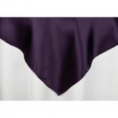 Sleek Satin Tablecloths 54" Square - Eggplant/Plum