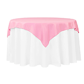 54" Square 200 GSM Polyester Tablecloth / Overlay - Pink