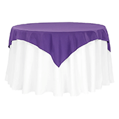 54" Square 200 GSM Polyester Tablecloth / Overlay - Purple