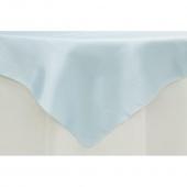 Sleek Satin Tablecloths 72" Square - Baby Blue