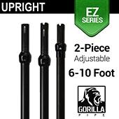 Black Anodized EZ Series - 2-Piece Adjustable Upright w/Slip-Lock (6ft-10ft)