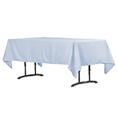 60" x 102" Rectangular 200 GSM Polyester Tablecloth - Dusty Blue