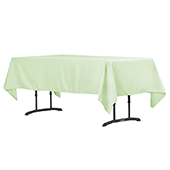 60" x 102" Rectangular 200 GSM Polyester Tablecloth - Sage Green