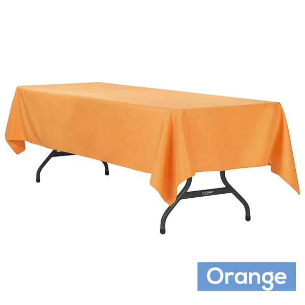 White Fabric Tablecloth 60in x 84in