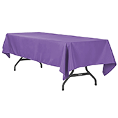 60" x 120" Rectangular 200 GSM Polyester Tablecloth - Purple